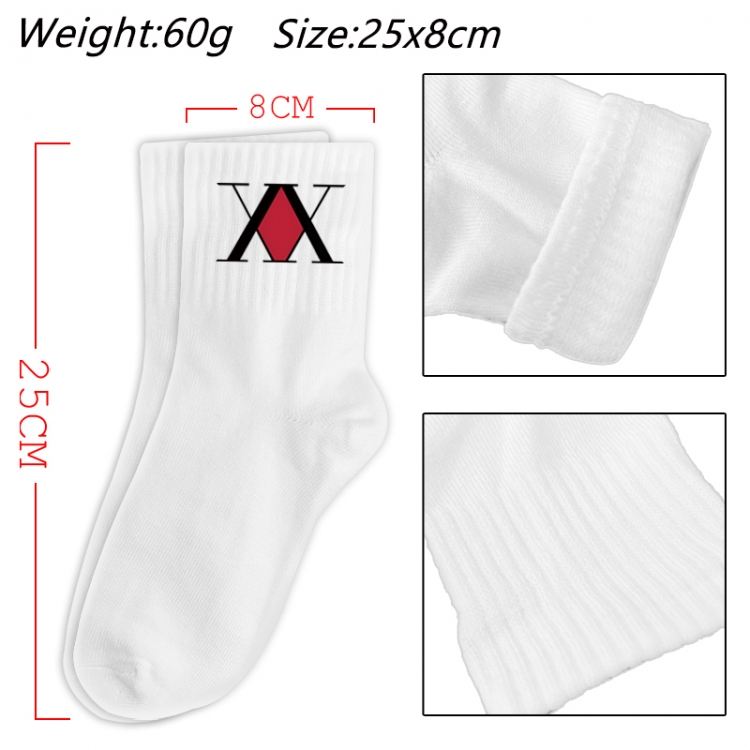 HunterXHunter Anime Print Long Crew Cotton Socks 25x8cm