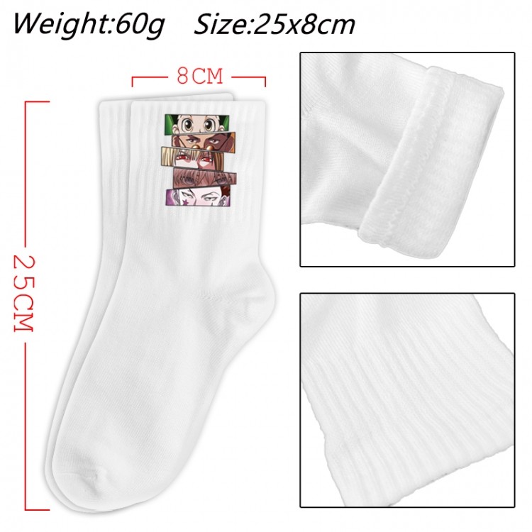 HunterXHunter Anime Print Long Crew Cotton Socks 25x8cm