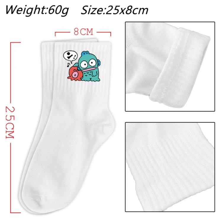  Sanrio Anime Print Long Crew Cotton Socks 25x8cm
