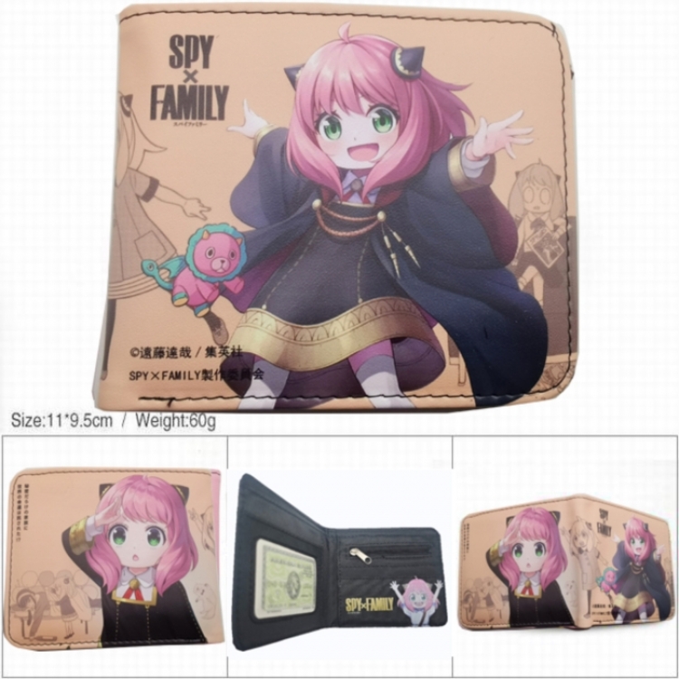 SPY×FAMILY 3D concave convex two fold short card wallet wallet wallet 11X9.5X2cm 65G