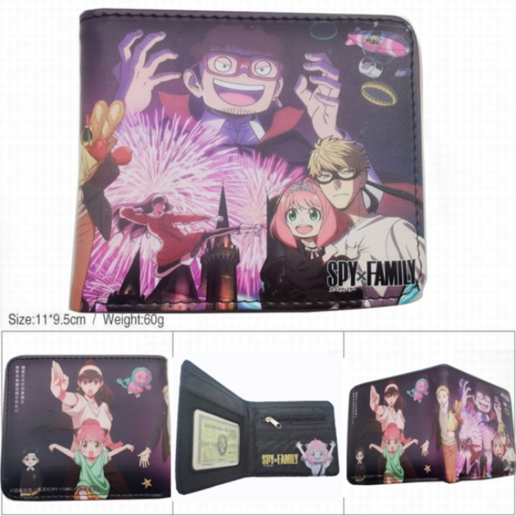 SPY×FAMILY 3D concave convex two fold short card wallet wallet wallet 11X9.5X2cm 65G