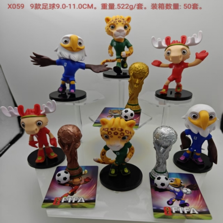 World Cup Bagged Figure Decoration Model 9-11cm a set of  9
