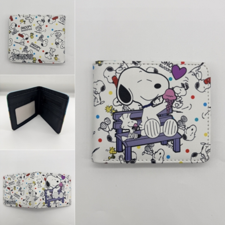 PEANUTS Full color Two fold short card case wallet 11X9.5CM