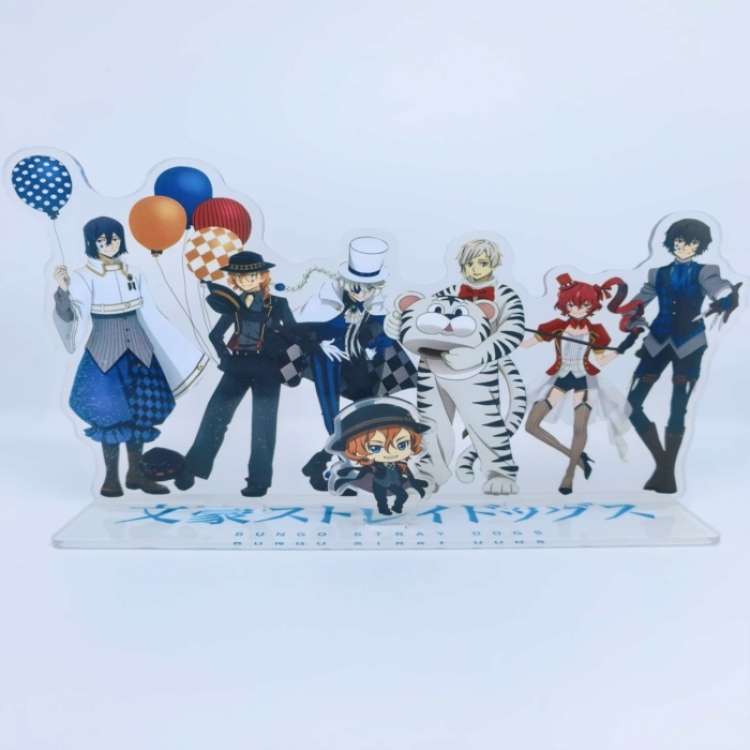 Bungo Stray Dogs  Anime Laser Acrylic Humanoid  keychain big Standing Plates 15.8cm