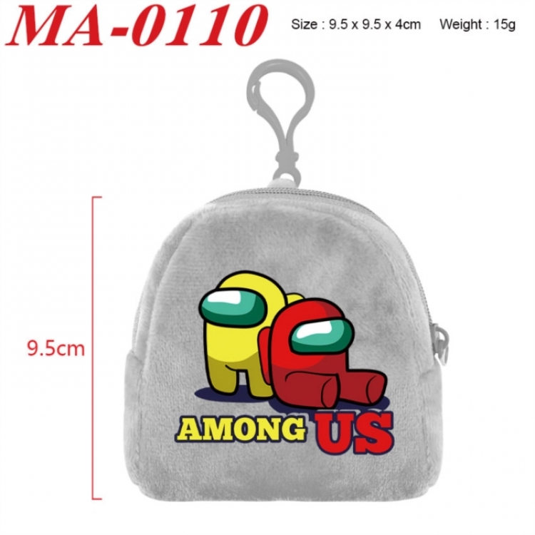 Among Us Anime cartoon plush coin purse 9.5X9.5X4cm