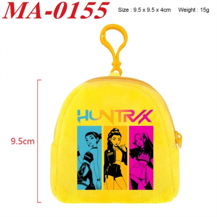 Kpop demon hunters Anime cartoon plush coin purse 9.5X9.5X4cm