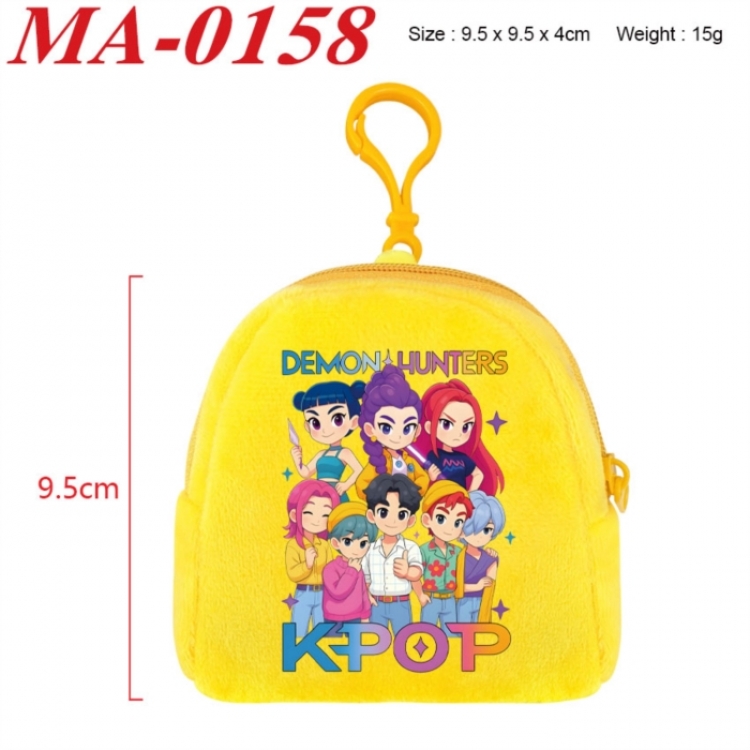 Kpop demon hunters Anime cartoon plush coin purse 9.5X9.5X4cm