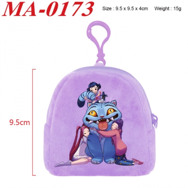 Kpop demon hunters Anime cartoon plush coin purse 9.5X9.5X4cm