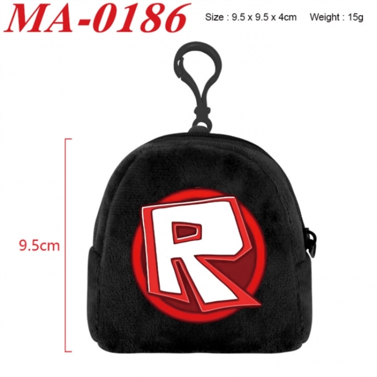 Roblox Anime cartoon plush coin purse 9.5X9.5X4cm