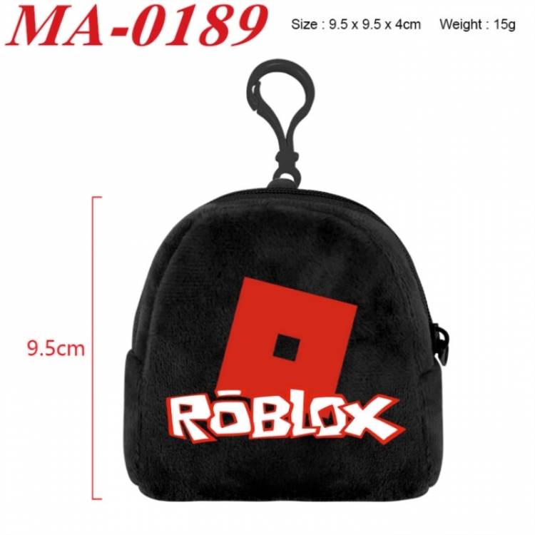 Roblox Anime cartoon plush coin purse 9.5X9.5X4cm