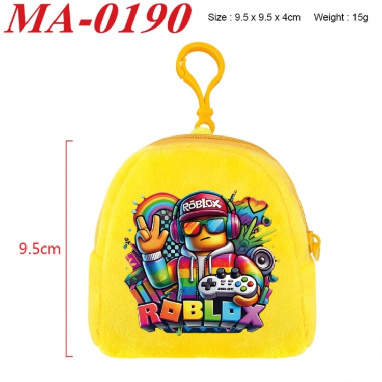Roblox Anime cartoon plush coin purse 9.5X9.5X4cm