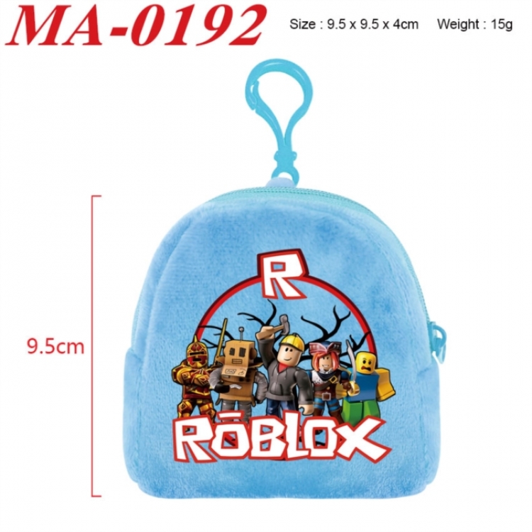 Roblox Anime cartoon plush coin purse 9.5X9.5X4cm