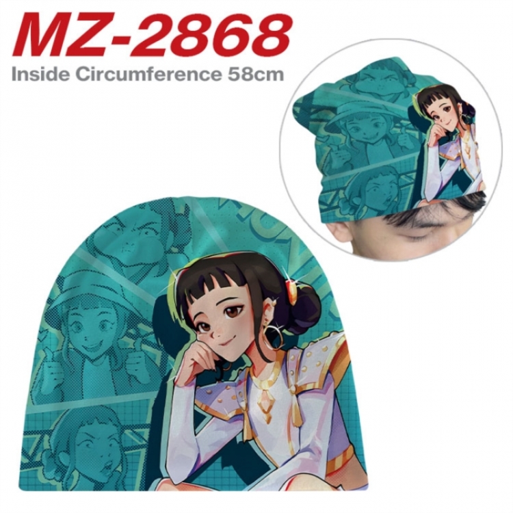 Kpop demon hunters Anime full-color printed hat knitted hat circumference 58cm
