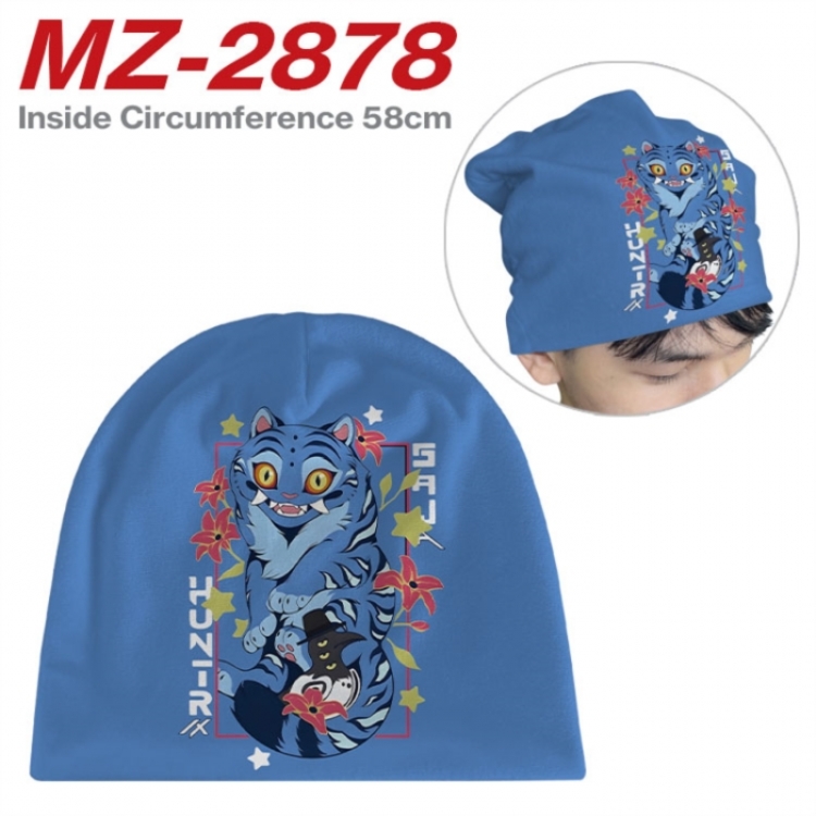 Kpop demon hunters Anime full-color printed hat knitted hat circumference 58cm