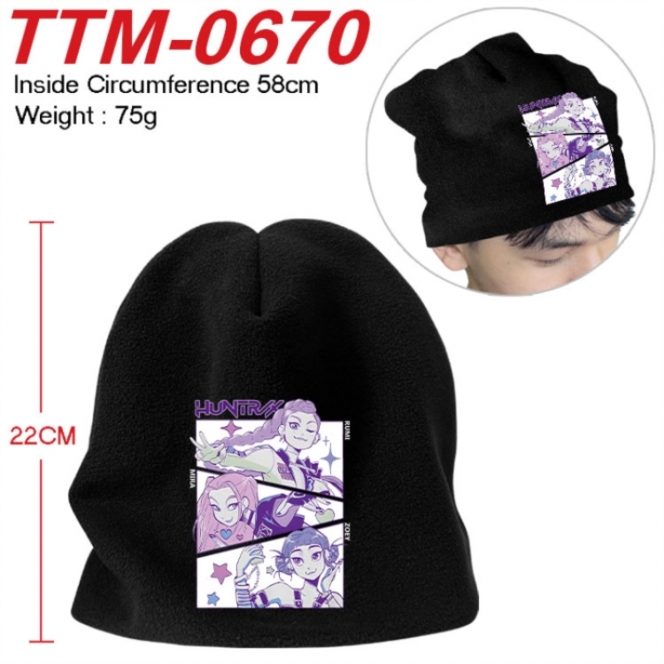 Kpop demon hunters Anime hot stamping hat knitted hat 58cm