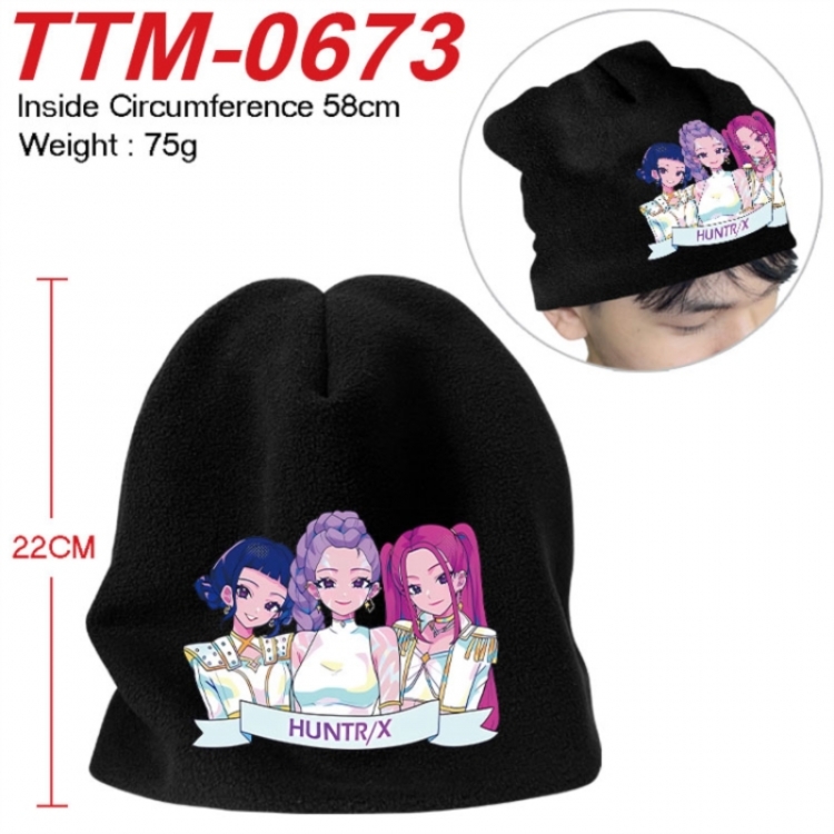 Kpop demon hunters Anime hot stamping hat knitted hat 58cm