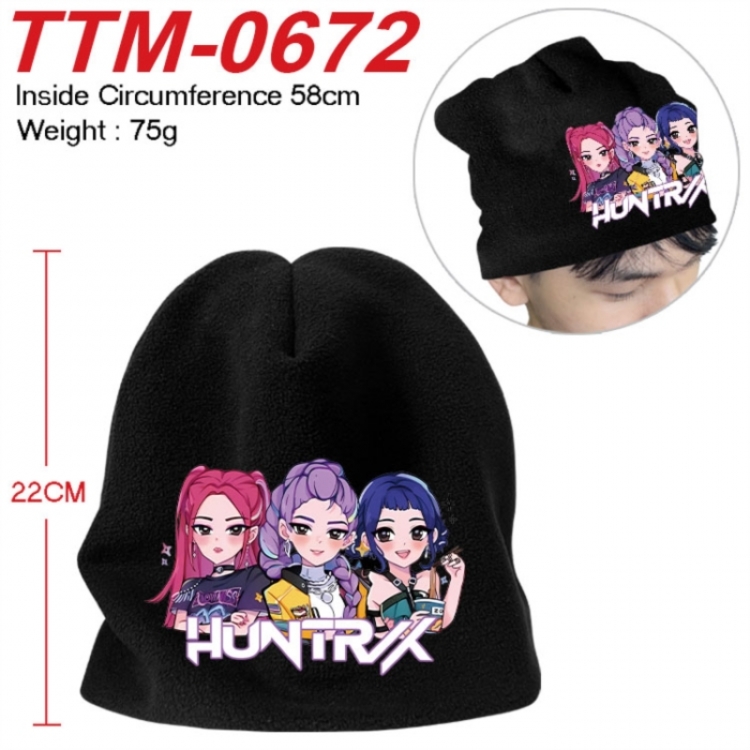 Kpop demon hunters Anime hot stamping hat knitted hat 58cm