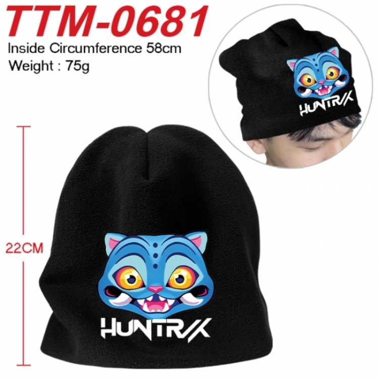 Kpop demon hunters Anime hot stamping hat knitted hat 58cm
