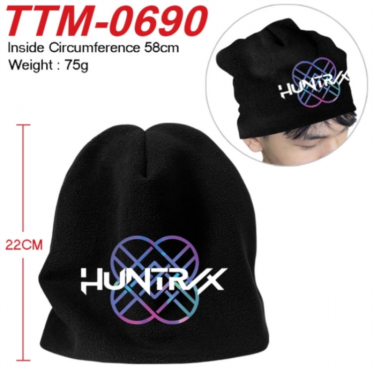 Kpop demon hunters Anime hot stamping hat knitted hat 58cm