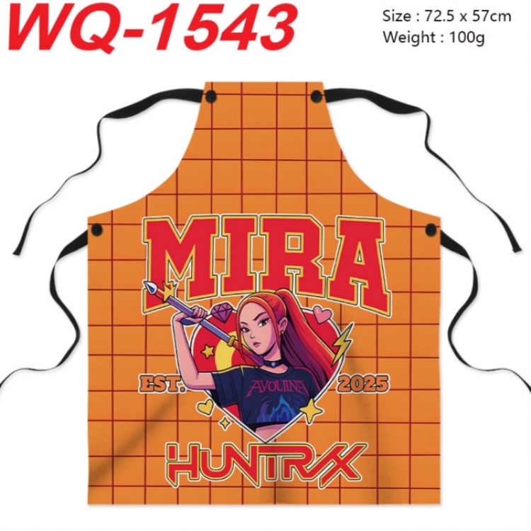 Kpop demon hunters Anime Creative Digital Printing Apron 72.5x57cm