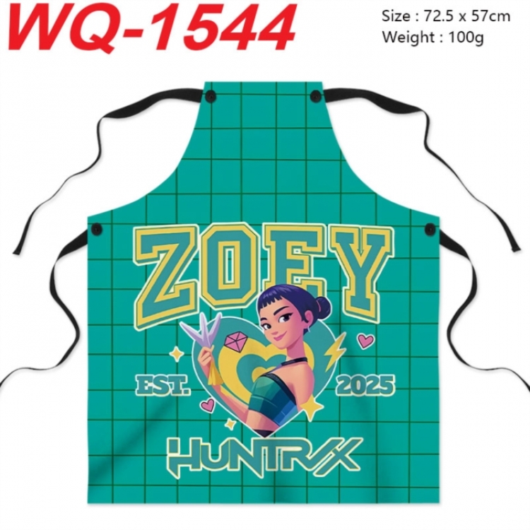 Kpop demon hunters Anime Creative Digital Printing Apron 72.5x57cm