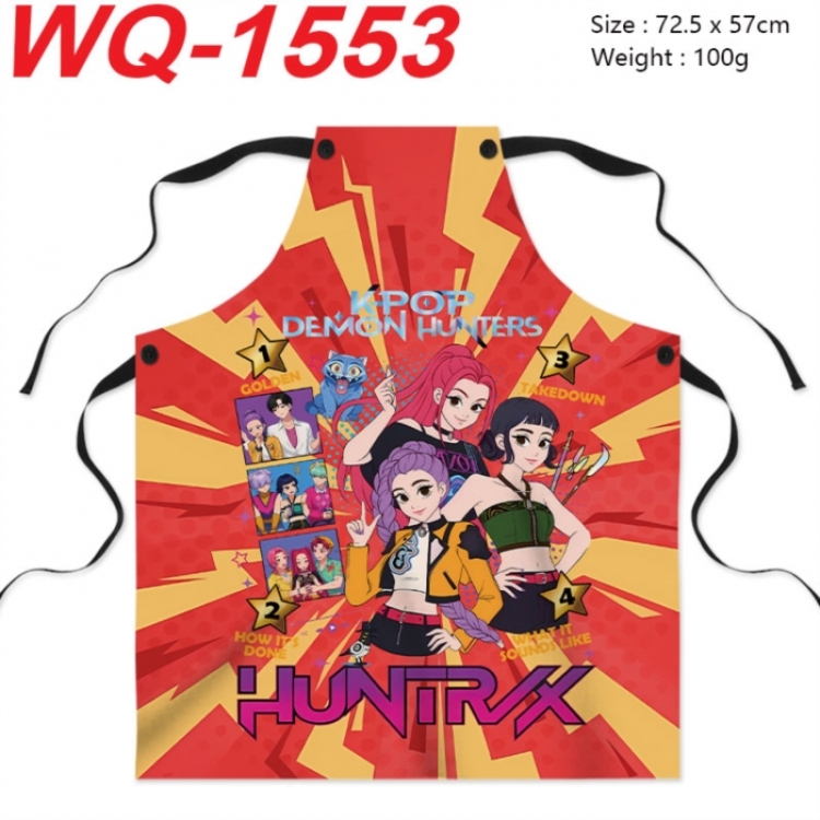 Kpop demon hunters Anime Creative Digital Printing Apron 72.5x57cm