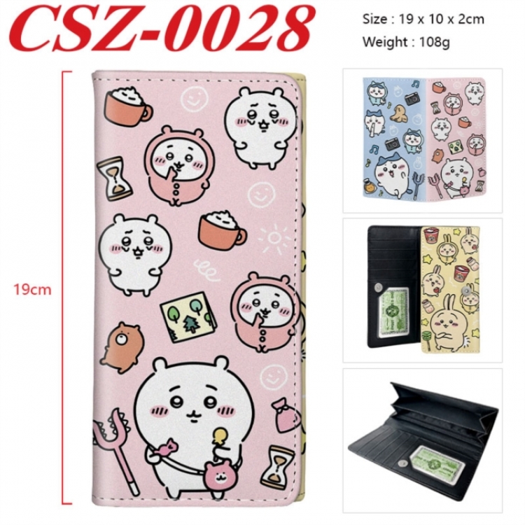 Chiikawa Anime peripheral long three fold wallet 19x10x2cm