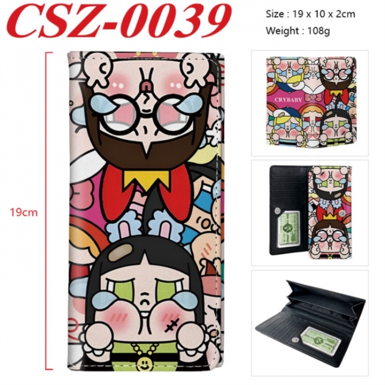 Crybaby Anime peripheral long three fold wallet 19x10x2cm