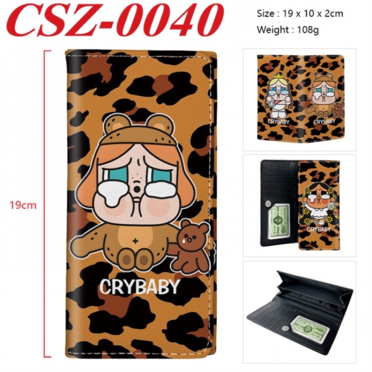 Crybaby Anime peripheral long three fold wallet 19x10x2cm