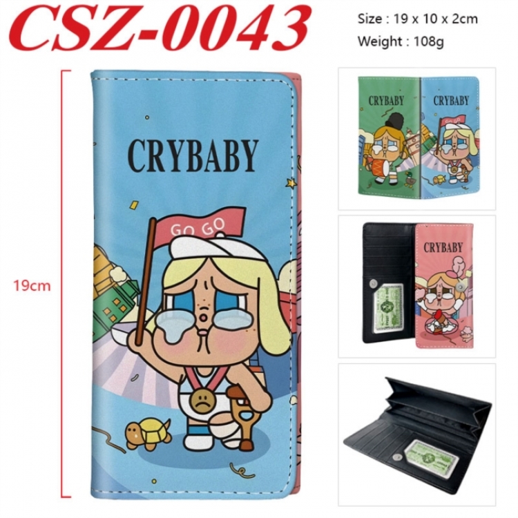 Crybaby Anime peripheral long three fold wallet 19x10x2cm