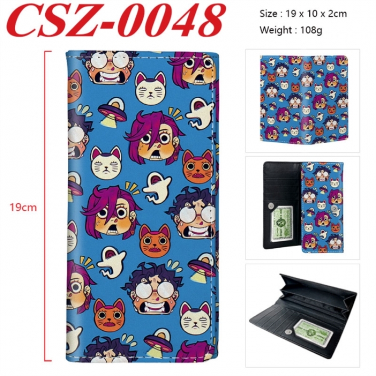 DANDADAN Anime peripheral long three fold wallet 19x10x2cm