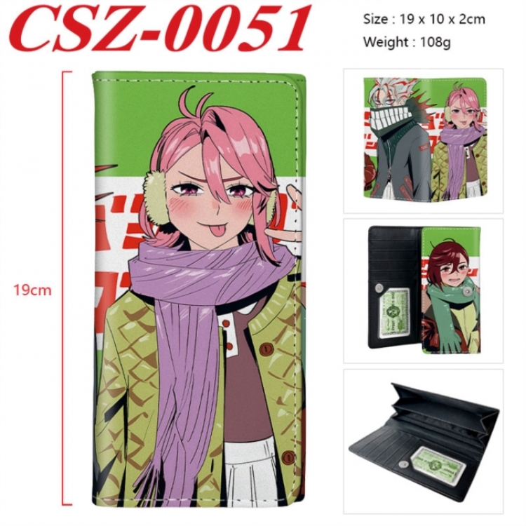 DANDADAN Anime peripheral long three fold wallet 19x10x2cm