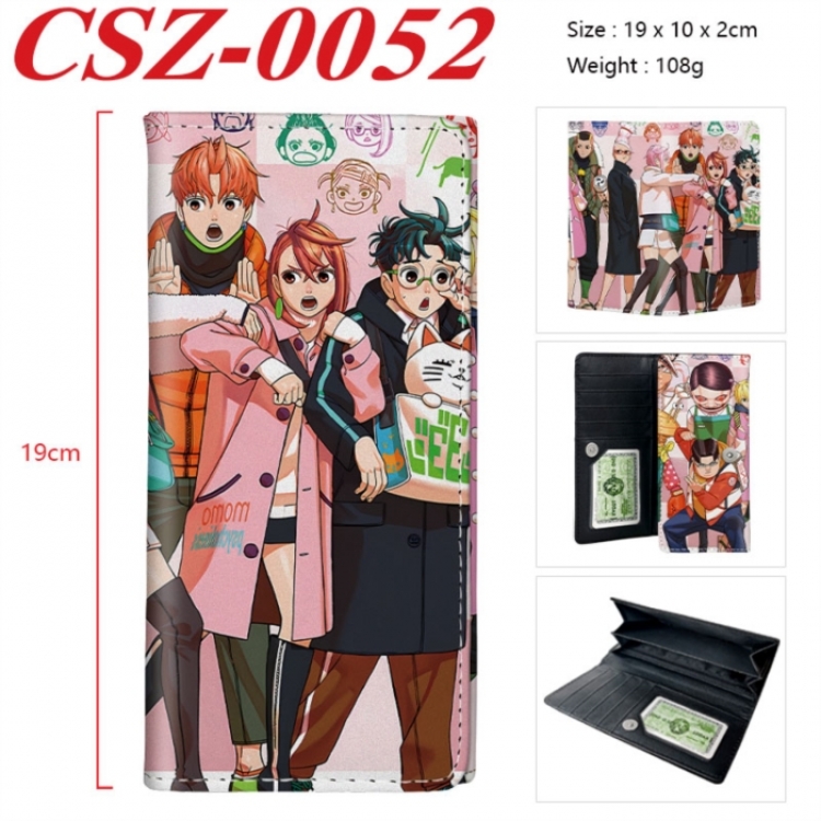 DANDADAN Anime peripheral long three fold wallet 19x10x2cm