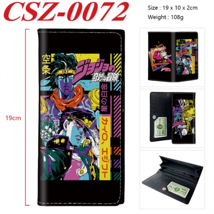 JoJos Bizarre Adventure Anime peripheral long three fold wallet 19x10x2cm
