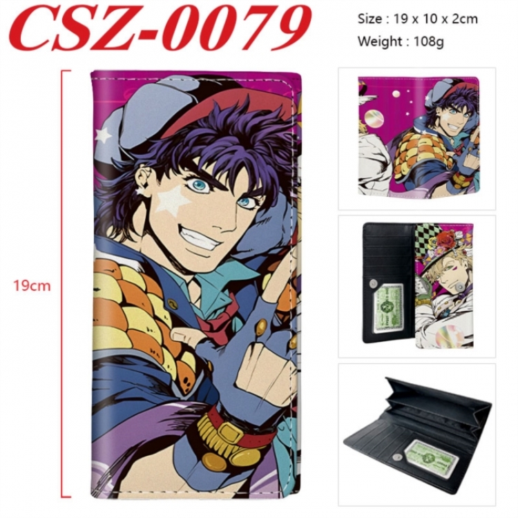 JoJos Bizarre Adventure Anime peripheral long three fold wallet 19x10x2cm