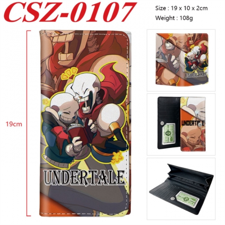 Undertale Anime peripheral long three fold wallet 19x10x2cm