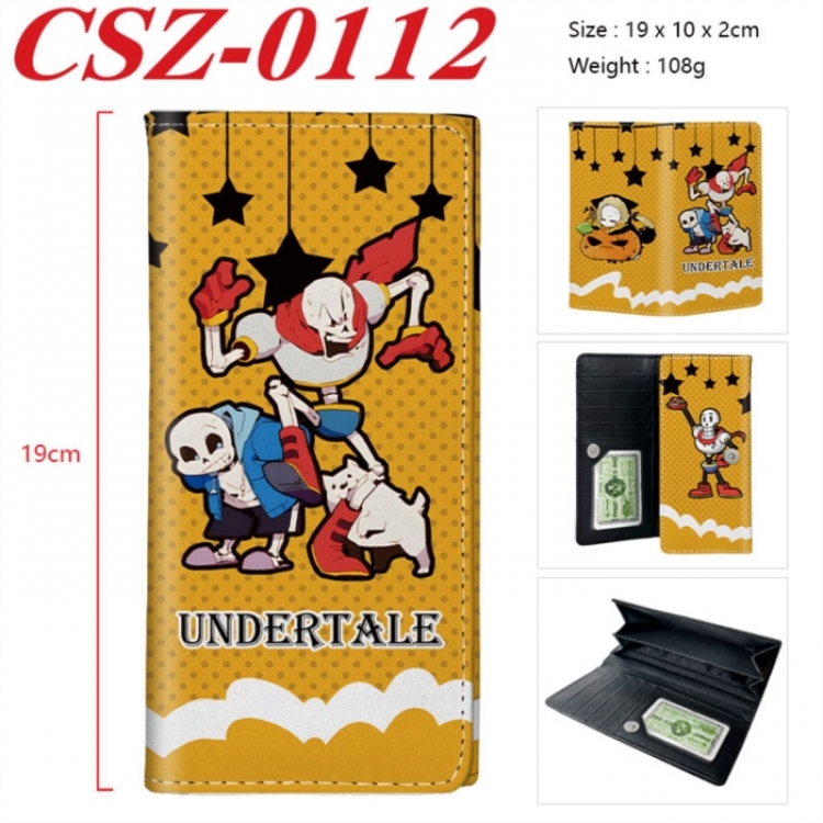 Undertale Anime peripheral long three fold wallet 19x10x2cm