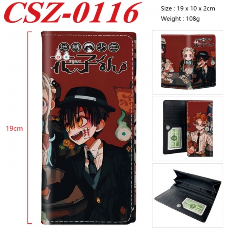 Toilet-bound Hanako-kun  Anime peripheral long three fold wallet 19x10x2cm