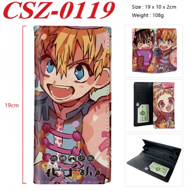Toilet-bound Hanako-kun  Anime peripheral long three fold wallet 19x10x2cm