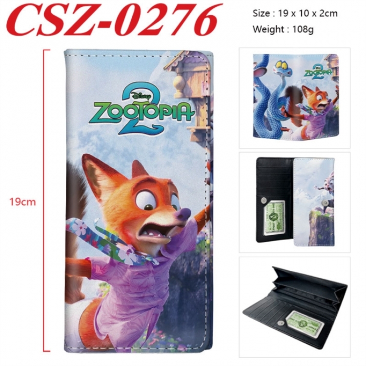 Zootopia Anime peripheral long three fold wallet 19x10x2cm
