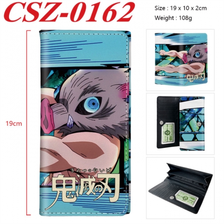 Demon Slayer Kimets Anime peripheral long three fold wallet 19x10x2cm