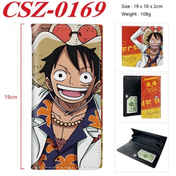 One Piece Anime peripheral long three fold wallet 19x10x2cm
