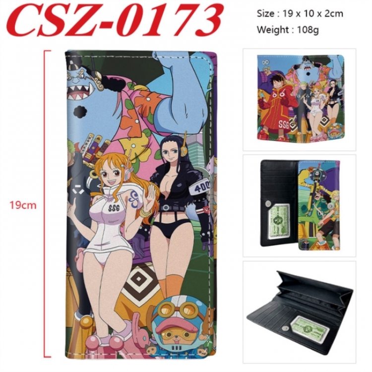 One Piece Anime peripheral long three fold wallet 19x10x2cm