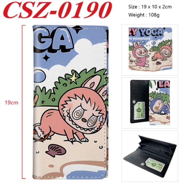 Labubu Anime peripheral long three fold wallet 19x10x2cm