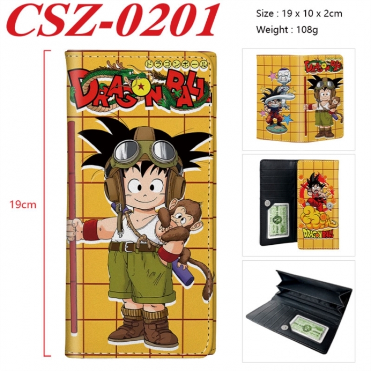 DRAGON BALL Anime peripheral long three fold wallet 19x10x2cm
