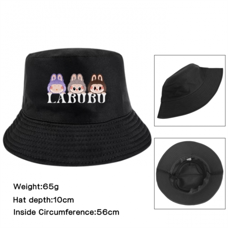 Labubu Anime Printed Outdoor Fisherman's Hat Sunshade Hat 56cm