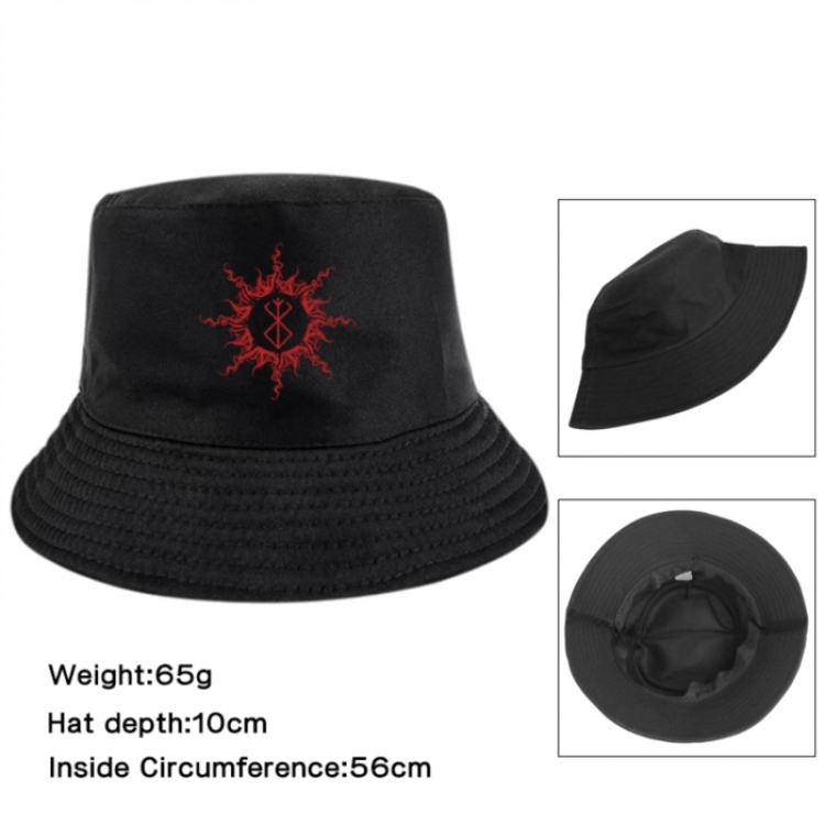 Berserk Anime Printed Outdoor Fisherman's Hat Sunshade Hat 56cm