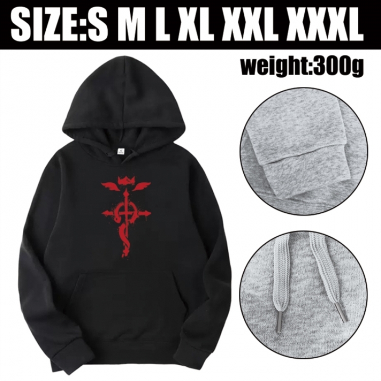 Fullmetal Alchemist Anime printed hooded sweatshirt top from S to 3XL