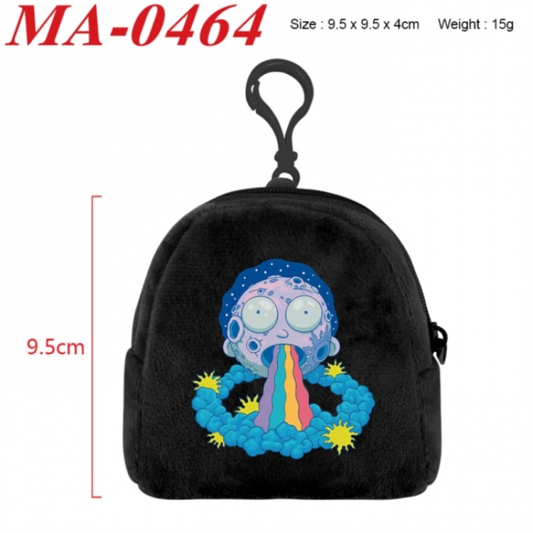 Rick and Morty Anime cartoon plush coin purse 9.5X9.5X4cm