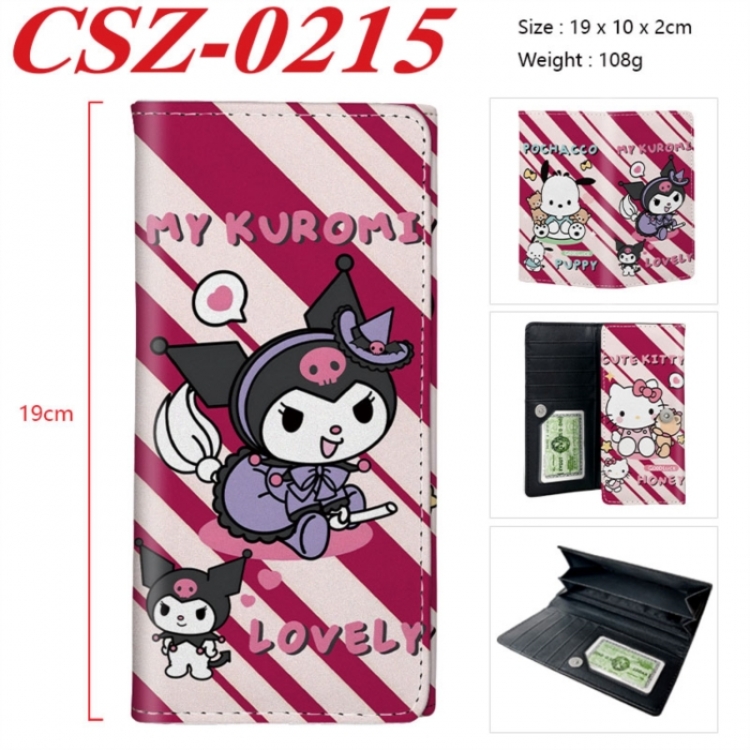 Sanrio Anime peripheral long three fold wallet 19x10x2cm
